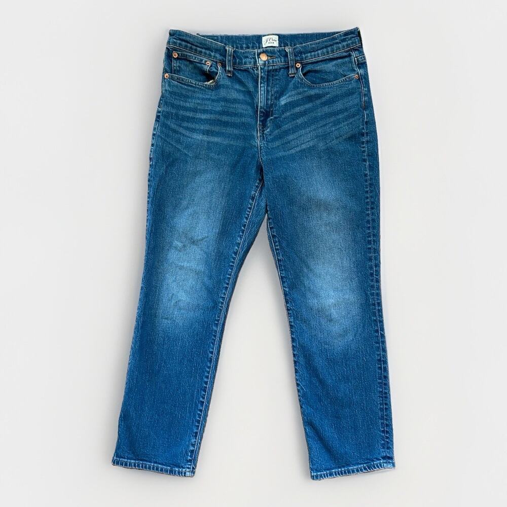 J.Crew Slim Boyfriend Jeans Women's Size 29 Mid Rise Cropped Blue Denim AT848
